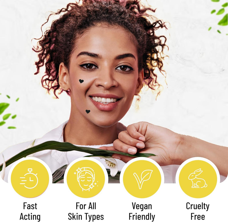 Chic Derma Pimple Patches – 36 Count Heart Shaped Hydrocolloid Stickers – Gentle Patches for Face and Skin Care – Heart Shapes Spot Cover for Day and Night Use