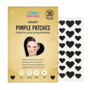 Chic Derma Pimple Patches – 36 Count Heart Shaped Hydrocolloid Stickers – Gentle Patches for Face and Skin Care – Heart Shapes Spot Cover for Day and Night Use